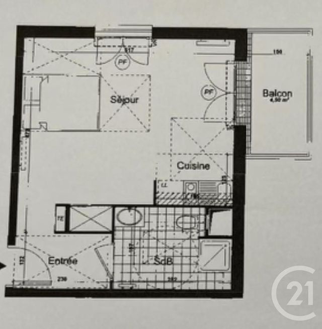 Appartement Studio à louer - 1 pièce - 33.0 m2 - BRIE COMTE ROBERT - 77 - ILE-DE-FRANCE - Century 21 Marques Calmettes